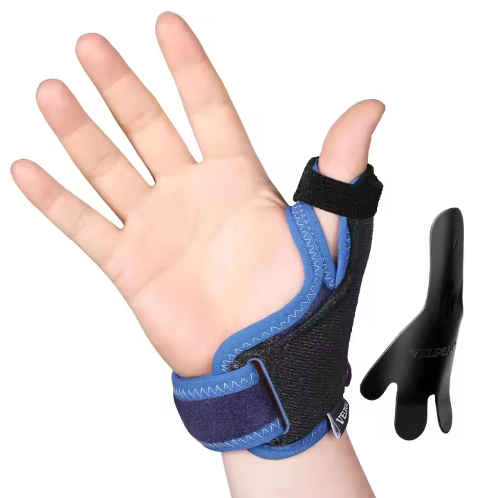Tendinitis Velpueu cirugía ortopédica ratón mano pulgar soporte férula, ligera y transpirable, adecuada para ambas manos - 1