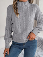 Suéter de punto de cuello alto para mujer, jersey de manga larga, Tops de moda, blusa de punto, novedad de otoño e invierno, 2023 - details 9