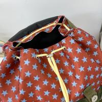 Mochila de gran capacidad con dibujos animados de Lucky Star, mochila escolar con cordón y múltiples bolsillos de estilo coreano, bolsa de nailon Y2K para senderismo y acampada para estudiantes - details 17