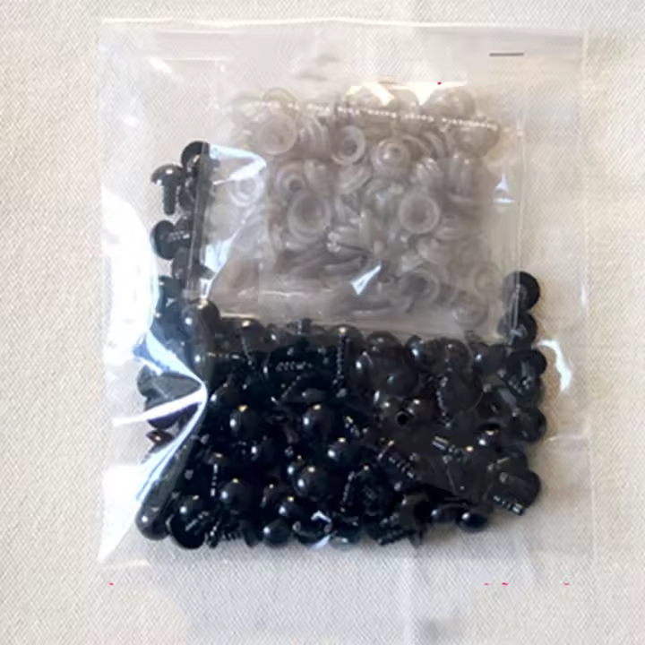 Ojos de peluche hechos a mano, 100 piezas, accesorios de juguete, 10mm - 1