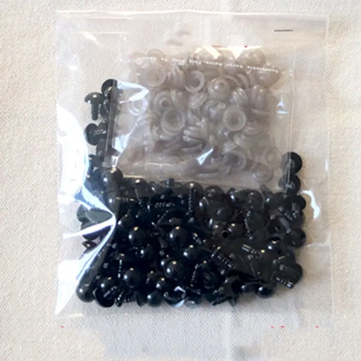 Ojos de peluche hechos a mano, 100 piezas, accesorios de juguete, 10mm - 1