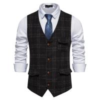 Chaleco de traje para hombre, chaqueta informal de estilo británico, juvenil, Amigo Hao, Slim Fit, calidad de exportación - details 4