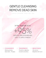 LAIKOU Exfoliante facial, gel exfoliante, blanqueamiento hidratante, Sakura Japón, elimina puntos negros, acné, desintoxica y - details 3