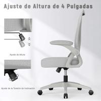 Silla de Oficina Ergonómica Ajustable Respirable, Ajustable, Giratoria de 360°, Reposabrazos Abatibles de 90°, Soporte Lumbar - details 39