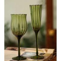 1 Uds. Copa de champán verde Vintage, copas para el hogar, patrón de copa de vino, copa de whisky para fiesta y boda - details 0