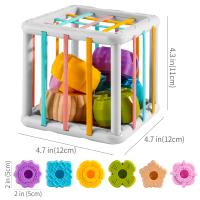 Juguetes Educativos Montessori para bebés, clasificación de formas, ejercicio de la Coordinación mano-ojo para mejorar la percepción 3D - details 2