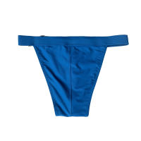 Jessborn pantalones cortos de natación de media cadera para hombre, bañador sexy de un solo lado con botón de metal, color sólido, Playa - details 17