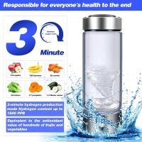 Generador de Agua de hidrógeno,Vaso de Salud de Vidrio de Agua Rica en hidrógeno,Hasta 1600PPB - details 0