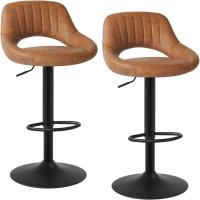 Taburete de Bar con Resaldo Diseño de Juego de 2 Taburete Giratorio 360° Altura Ajustable - details 25