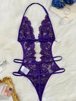 Body de Encaje Verde Esmeralda con Detalles Recortados y Bordes Festoneados – Body Sensual para Mujer, Mezcla Suave de Poliéster, Lavado a Mano, Ropa Romántica |   Diseño Elegante en Encaje con Bordados Festoneados - details 21