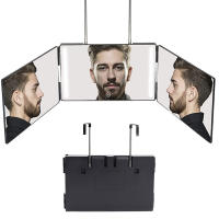 Espejo de 3 vías plegable transfronterizo pogonotomía auto-Corte traje cosmético espejo colgante espejo portátil con soporte esp - details 1