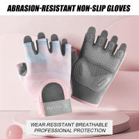 Guantes de ciclismo antideslizantes para mujer, manoplas finas y transpirables de medio dedo para gimnasio, levantamiento de pesas, Yoga, culturismo y entrenamiento, 1 par - details 1