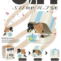 Caja de regalo de la serie de mascotas para niños y adultos, bloques de construcción, juguetes ensamblados DIY, juguetes de animales, regalos de cumpleaños y Navidad para Decoración - details 4