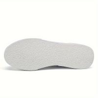 Zapatos de skate sólidos para hombre, cómodas zapatillas de deporte informales antideslizantes con cordones para actividades al aire libre para hombres - details 5