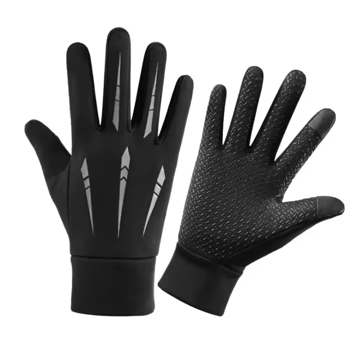 Guantes de ciclismo invernales para hombre Forro térmico, viento frío, impermeable, pantalla táctil, ciclismo, correr al aire libre, esquí - 1