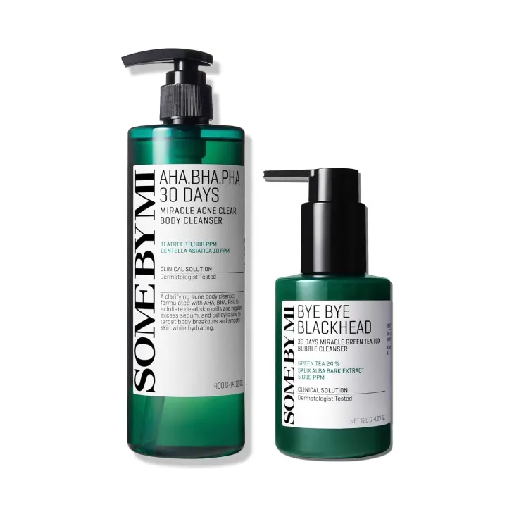 SOME BY MI Bye Blackhead Green Tea Tox Bubble + AHA BHA PHA 30 días Miracle Acne Clear Body Cleanser - 1