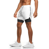 Pantalones Cortos Deportivos Ligeros y Secado Rápido Doble Capa para Entrenamiento en Gimnasio y Correr Ropa de Verano para Hombres - details 8