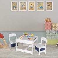 Infantiles Grupo de Asientos para Niños Muebles de Madera y MDF para Niños con Espacio de Almacenamiento Gris - details 4