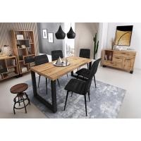 Mueble de Comedor Elegante Estilo Wind Madera Resistente Blanco/Cemento Longitud de 86x120x40cm - details 9