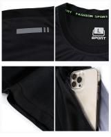 Traje deportivo de ocio de secado rápido para hombre, ropa de fitness transpirable suelta, ropa de entrenamiento de verano - details 2