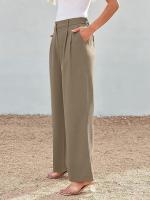 Cargo de cintura alta para mujer Pantalones rectos primavera-otoño - details 20