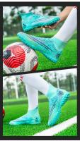 Botas de fútbol profesionales para hombre, zapatos de fútbol de Punta larga, zapatos de tobillo alto para exteriores, zapatos de entrenamiento para niños - details 14