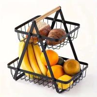 Organizador del segundo piso, cesta de frutas y verduras, soporte desmontable para cosméticos de baño, estante de iluminación de cocina - details 7