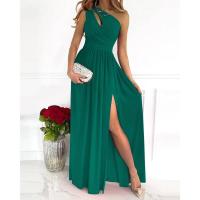 Vestido de mujer BUNO Primavera/Verano con hombros descubiertos, estampado calado, vestidos de moda divididos, vestidos casuales, dropshipping. - details 3