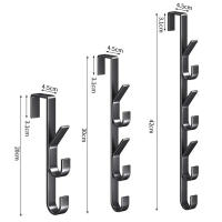 Gancho para colgar en la puerta de calidad, sin perforaciones, sobre la puerta, tipo trasero, colgador de abrigos, bolso multifuncional, estante de almacenamiento para el hogar - details 0