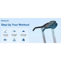 BORGUSI Auto Incline - Capacidad de 300 lb, Cinta de correr eléctrica plegable de 3.0HP con velocidad de hasta 8.5 MPH, Máquina para correr con banda de correr de 17.5" de ancho. - details 0