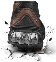 Guantes Protectores de cuero para hombre y mujer, manoplas transpirables a prueba de viento para pantalla táctil, Motocross, verano e invierno - details 5