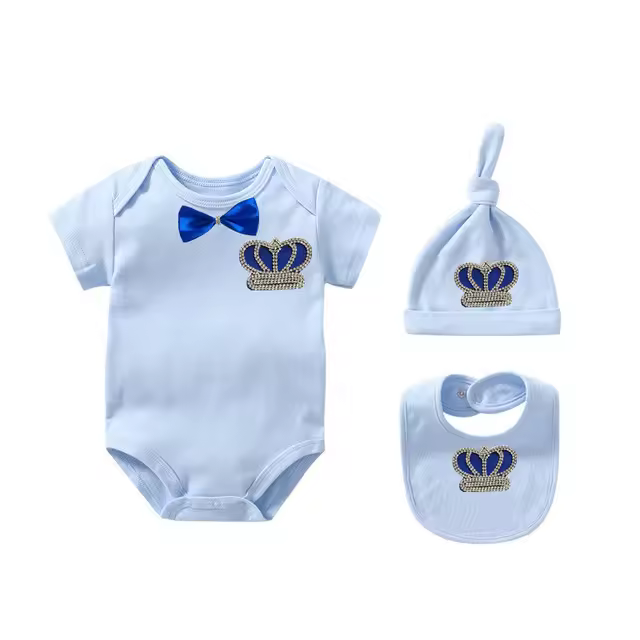 MIYOCAR-Conjunto de ropa de verano con diamantes de imitación para bebé, mono de una pieza, regalo para baby shower, SS6-Cs - 1