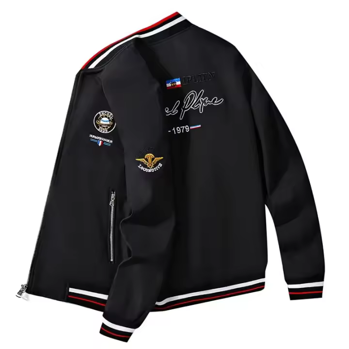 Chaqueta informal bordada para hombre, Blazer de moda, ropa de calle, prendas de vestir exteriores, novedad de otoño - 1