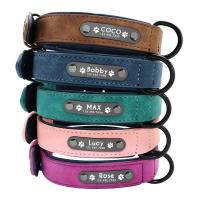 Collares personalizados cuero, Collar Perro, etiquetas identificación de nombre para perros pequeños medianos grandes Pitbull - details 2