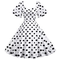 Vestido de fiesta elegante con lunares y mangas de mariposa para mujer, estilo veraniego. - details 29