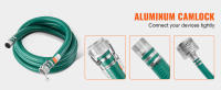 SucceBuy Manguera de succión - 2 pulgadas x 20 pies, verde, de alta calidad, con cames y accesorios de aluminio, se adapta a varias bombas, para múltiples propósitos - details 1