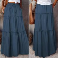 Falda Maxi con Volantes Vintage de los 90 Estilo Boho de Cintura Alta con Paneles Superpositos - details 8