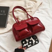 Bolso de mano de moda informal de cuero de PU vintage con diseño de doble bolsillo para mujer - details 6