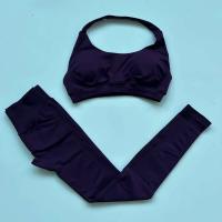 Conjunto de Yoga Sin Costuras Top con Sujetador Camisola Traje Deportivo de Cintura Alta - details 12