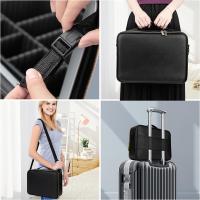 Gran necesidad de viaje con espejo LED iluminado, brillo ajustable, estuche de cosméticos profesional con soporte para brochas - details 5