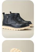 Botas de hombre de alta gama de cuero Botas Chelsea Zapatos altos de piel de vaca de capa superior - details 6