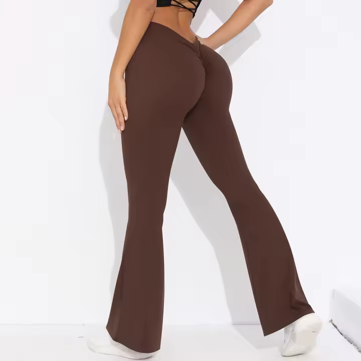 Leggings de Yoga Acampanados de Cintura Alta Pantalones Secado Rápido para Ciclismo y Aeróbicos - 1