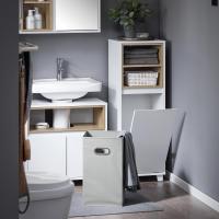 Armario de Baño de Piso con 2 Estantes Abiertos Mueble de Almacenamiento de Ropa Sucia de 35 x 30 x 105cm - details 2