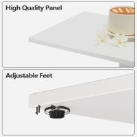 Estación de carga, mesa auxiliar con puertos USB y enchufes, mesa auxiliar para espacios pequeños, para dormitorio, salón blanco - details 7