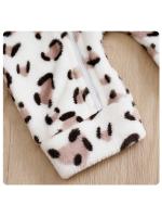 Ropa De Bebé Unisex Estampado De Leopardo Y Flannel Para Otoño E Invierno Con Cuello Alto Y Cierre Simple Talla 0-18 Meses - details 6