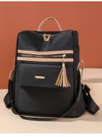 Mochila De Trabajo ligera para mujer, morral de viaje informal, resistente al agua, color negro y rosa - details 12