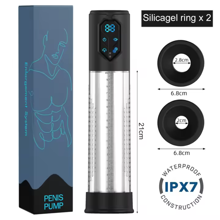 Bomba de pene eléctrica, Juguetes sexuales para hombres, extensión de pene automática IPX7, bomba de agua para pene, agrandamiento de pene, erección de pene, tren de pene - 1