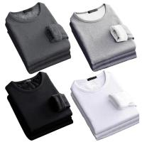 Conjunto de ropa interior para hombre Jersey de suéter de terciopelo con cuello redondo - details 7