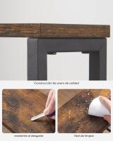 Carro de 4 Niveles, Carro Estrecho de Cocina con Ruedas, con Asa, para Espacio Reducido, 22 x 45,4 x 77 cm, para Cocina, Baño, Salón, Estudio, Marrón Rústico y Negro LRC033B01 - details 12