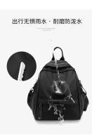 Mochila negra para mujer, bolsas de viaje impermeables para mujer, tela Oxford, bolso pequeño y bonito para niña, mochila informal de moda con estilo coreano - details 5